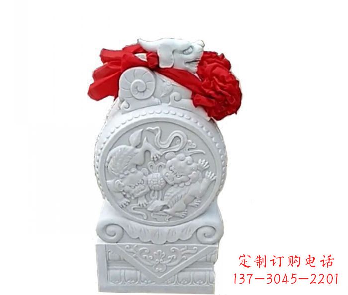 合肥中领雕塑的精美玉石门墩雕塑是一个经过精心…