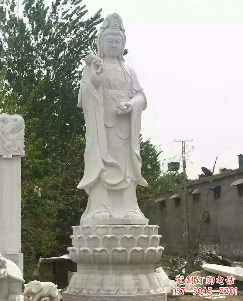 合肥汉白玉洒水观音驻颜祥和