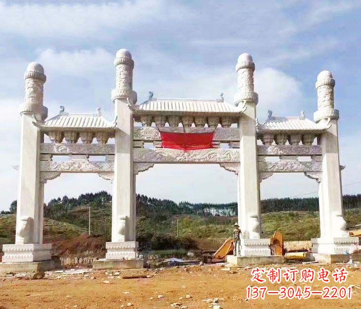 合肥精美白玉牌坊石雕,品质缔造传世绝品
