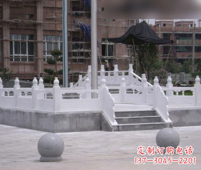 合肥汉白玉校园升旗台石雕