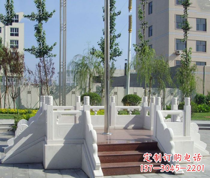 合肥汉白玉升旗台校园石雕