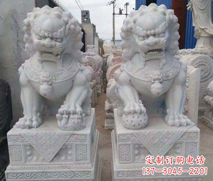 合肥中领雕塑狮子石雕助您招财无忧