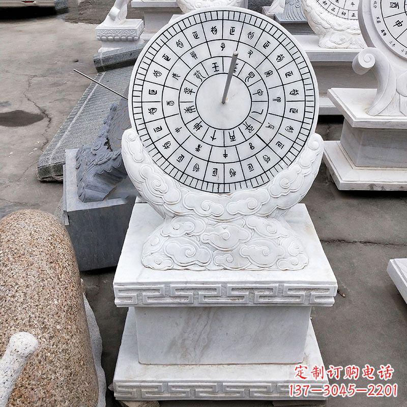 合肥汉白玉石日晷雕塑,专属的精美记忆
