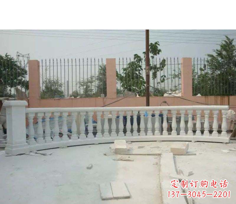 合肥精致白玉石栏杆雕塑