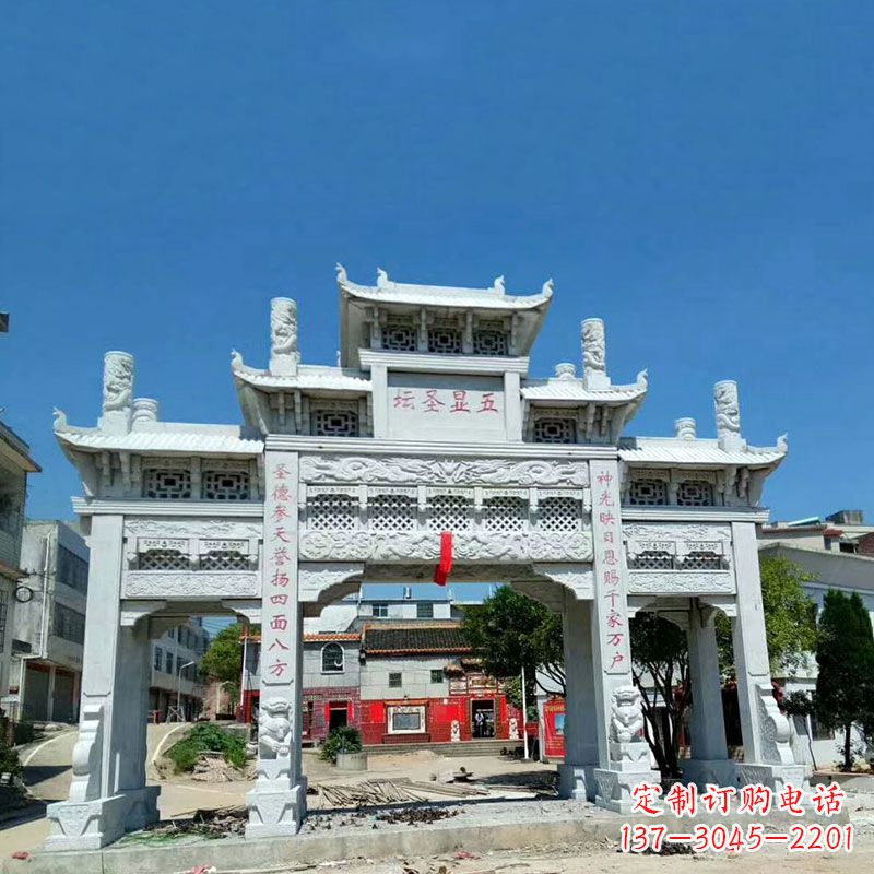 合肥全新定制石牌坊雕塑,为您的寺院注入历史文脉