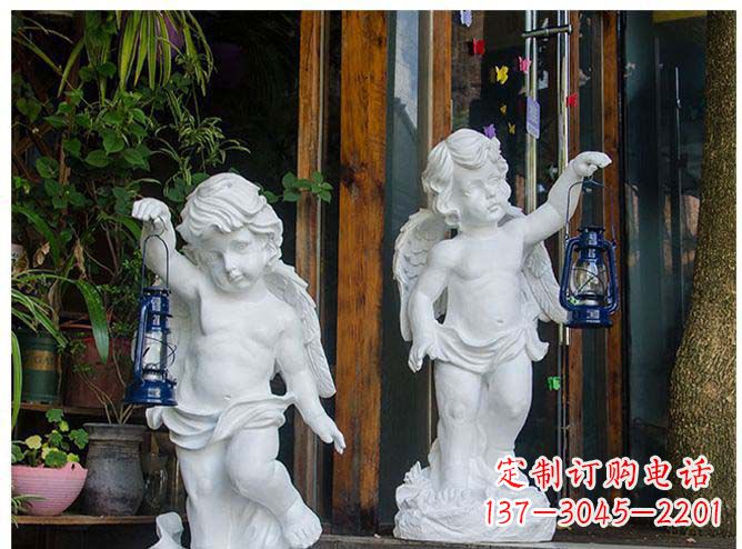 合肥白玉天使雕塑,夜晚的灯火璀璨