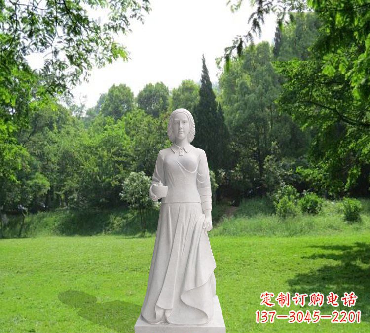 合肥纪念南丁格尔的经典白玉雕塑