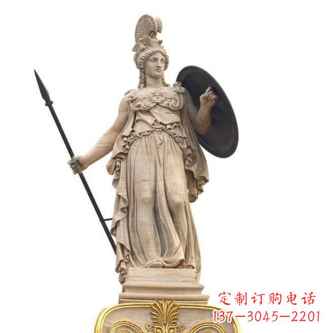 合肥艺术定制——汉白玉希腊女神雅典娜雕塑