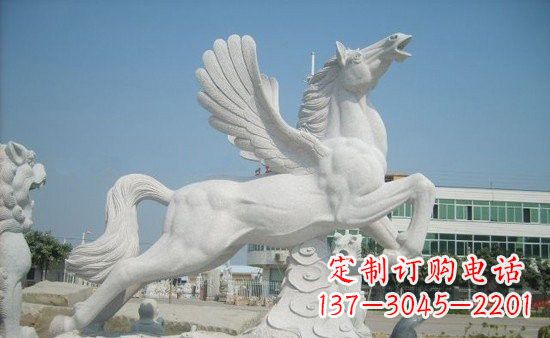 合肥汉白玉祥云飞马石雕