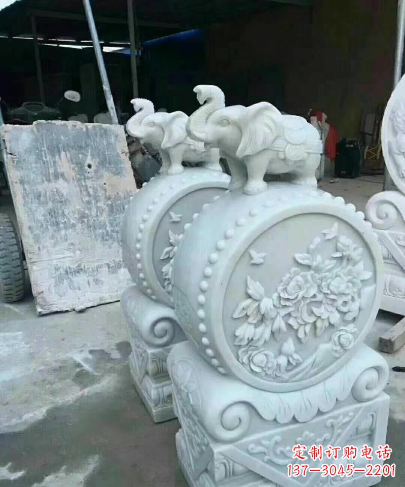 合肥白玉小象抱鼓陪你度过每一天