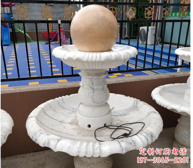 合肥高贵典雅的汉白玉风水球雕塑