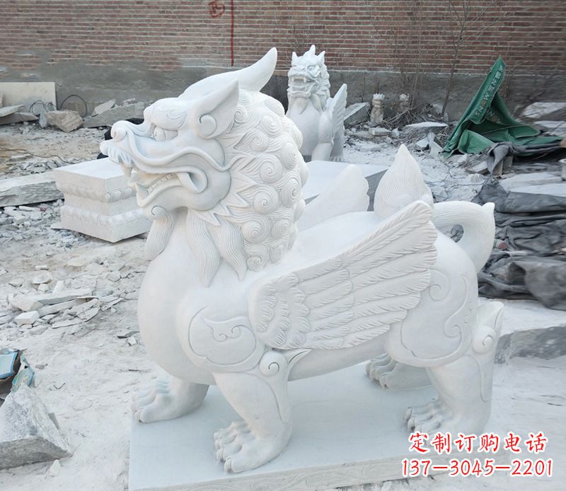 合肥品质卓越的汉白玉独角兽雕塑