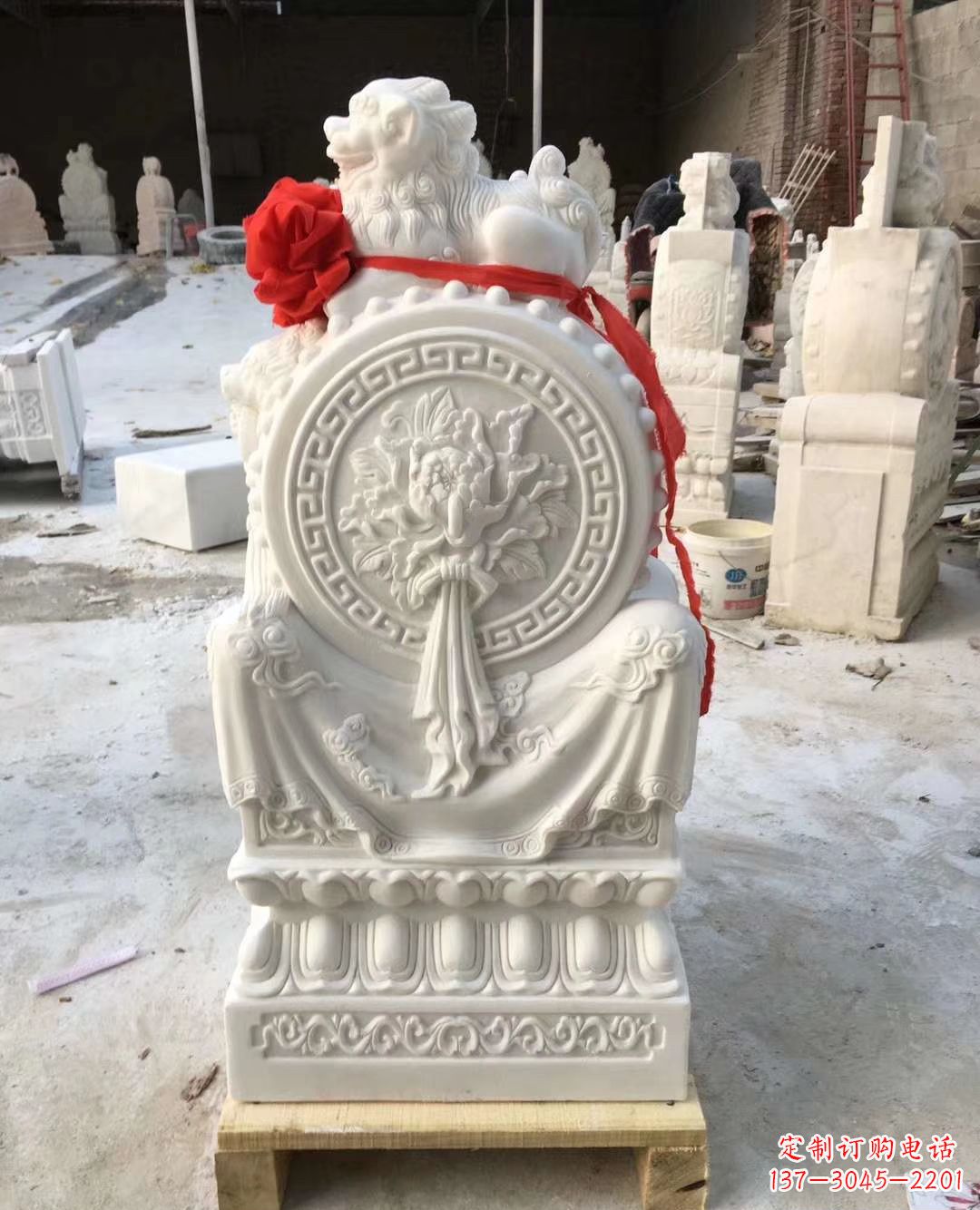 合肥纯手工汉白玉狮子雕塑