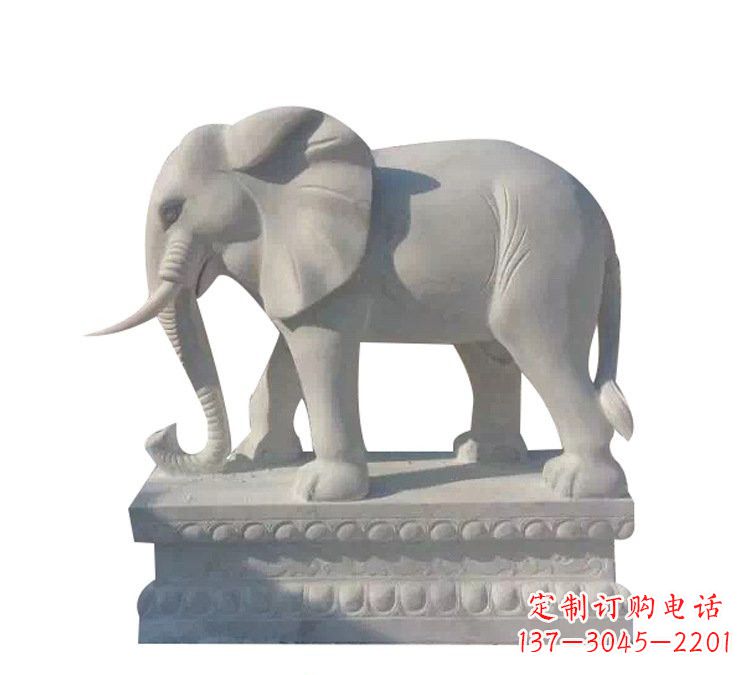 合肥精美绝伦的汉白玉大象雕塑