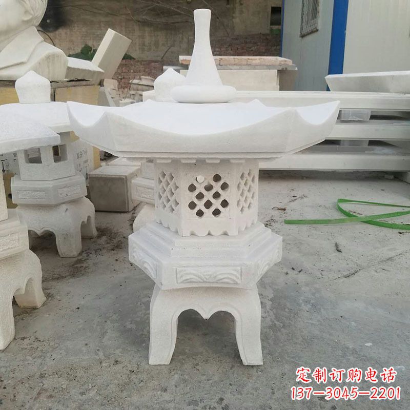 合肥汉白玉中式石雕灯笼
