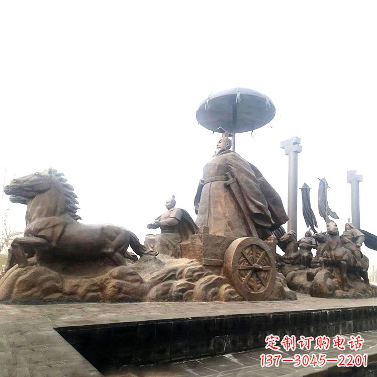 合肥中国历史传奇汉武帝铜雕塑