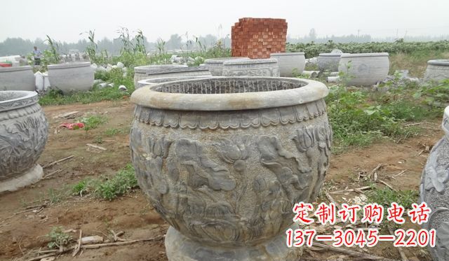合肥荷花花盆公园景观石浮雕