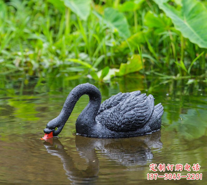 合肥黑天鹅雕塑,水塘装饰摆件