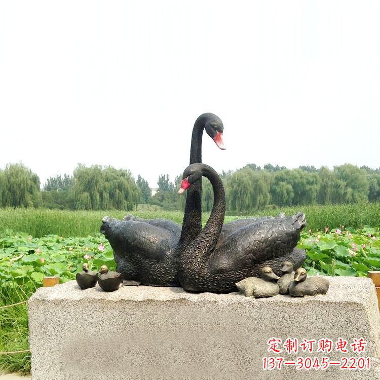 合肥雕刻精致的天鹅铜雕摆件