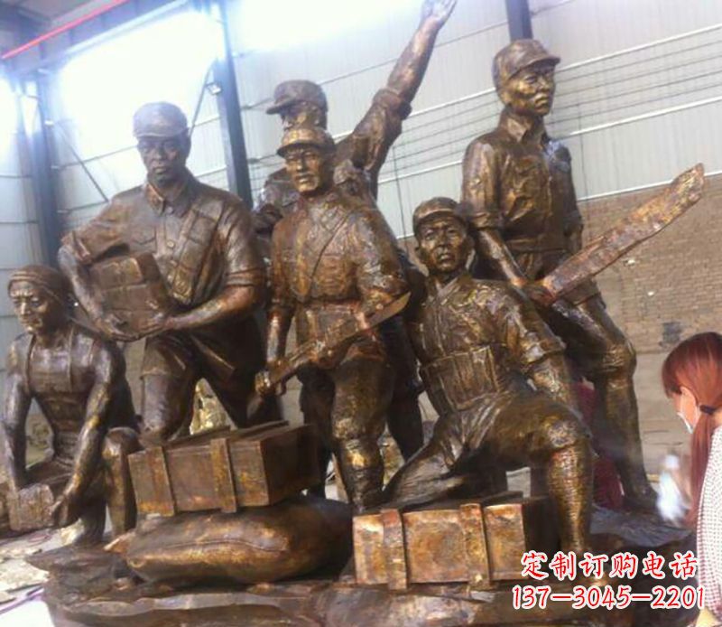 合肥把热血历史纪念永久铸就——红军雕塑