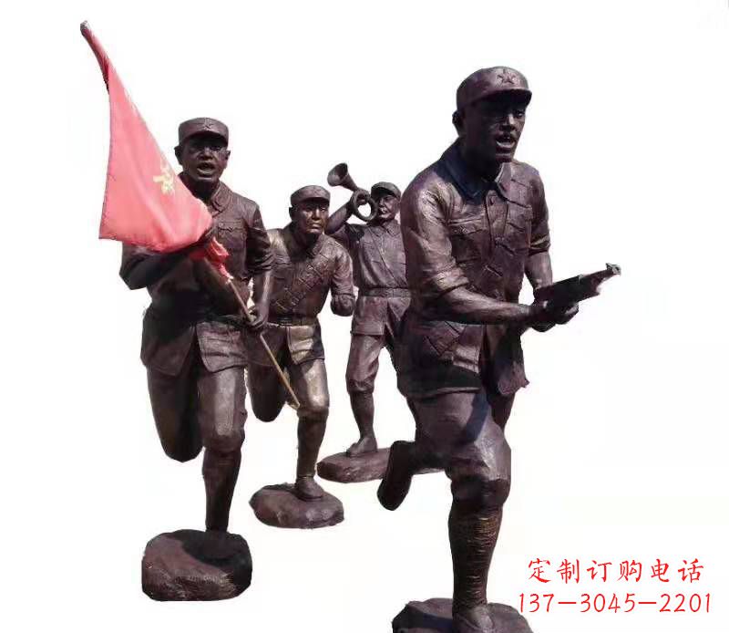 合肥传承热血精神,纪念红军英雄:红军人物雕塑