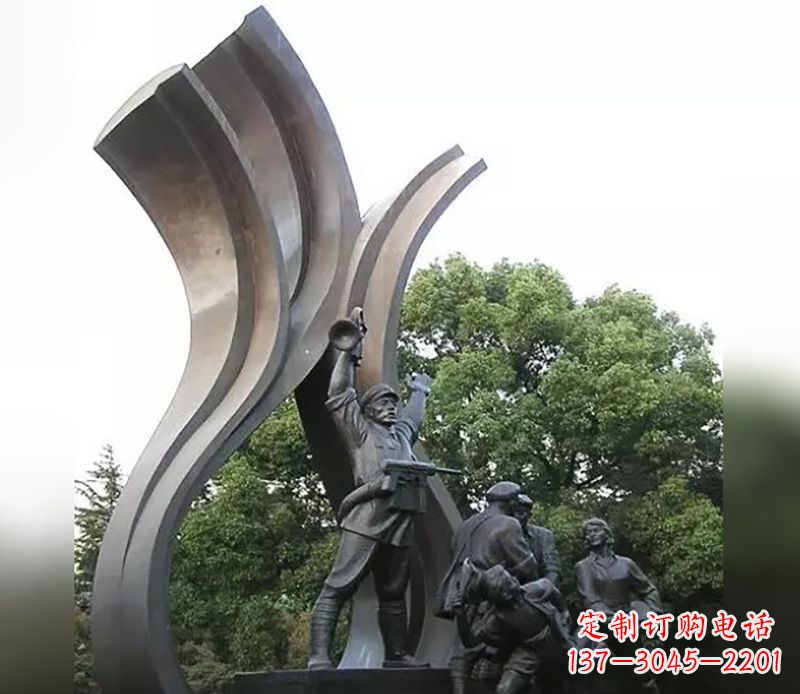 合肥红军英烈雕塑,永记中国英雄