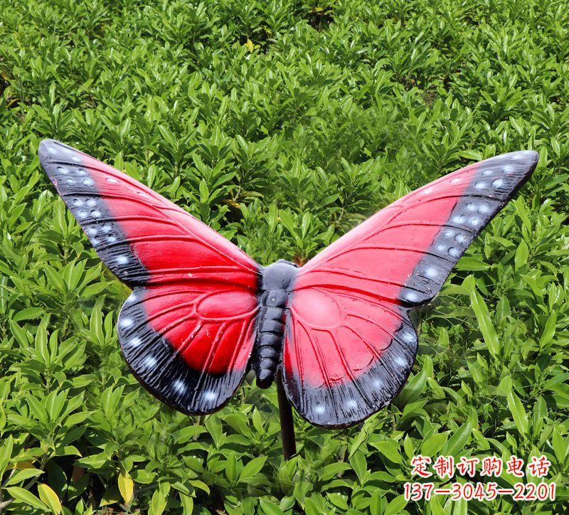 合肥红色玻璃钢蝴蝶雕塑