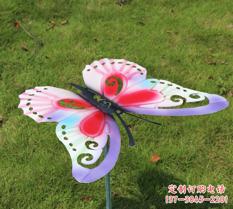 合肥红紫色不锈钢蝴蝶雕塑,给你一片天空