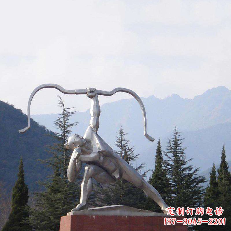 合肥后羿射日不锈钢雕塑