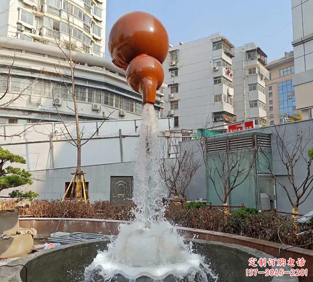 合肥葫芦广场喷泉雕塑,精致唯美