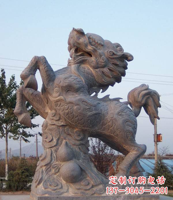 合肥精美独特的麒麟神兽石雕