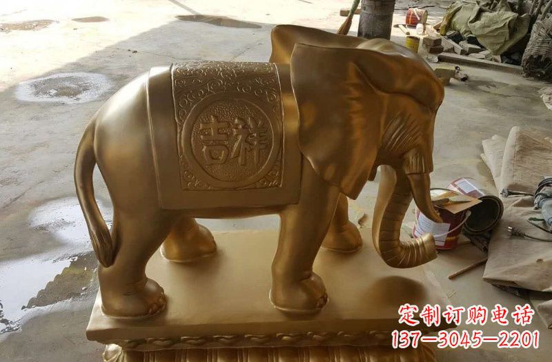 合肥湖南玻璃钢仿铜大象雕塑,为您展示艺术之美