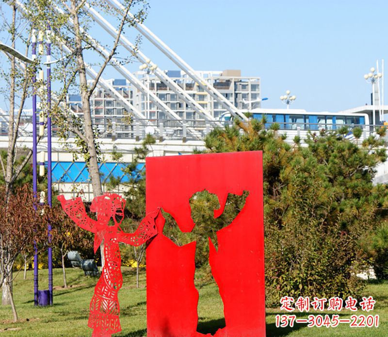 合肥全新设计:不锈钢皮影戏雕塑