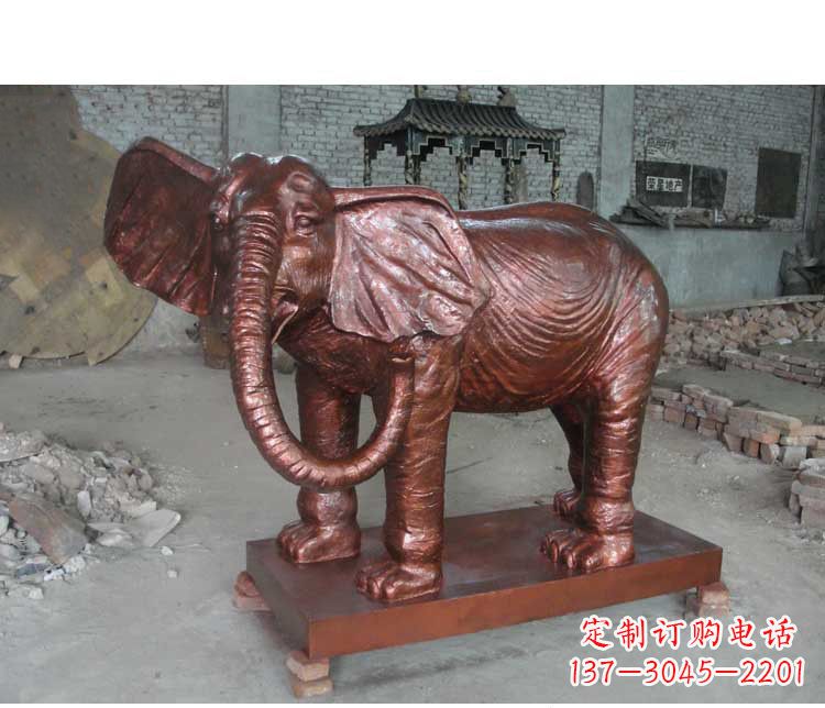 合肥艺术展现——户外大象铜雕塑