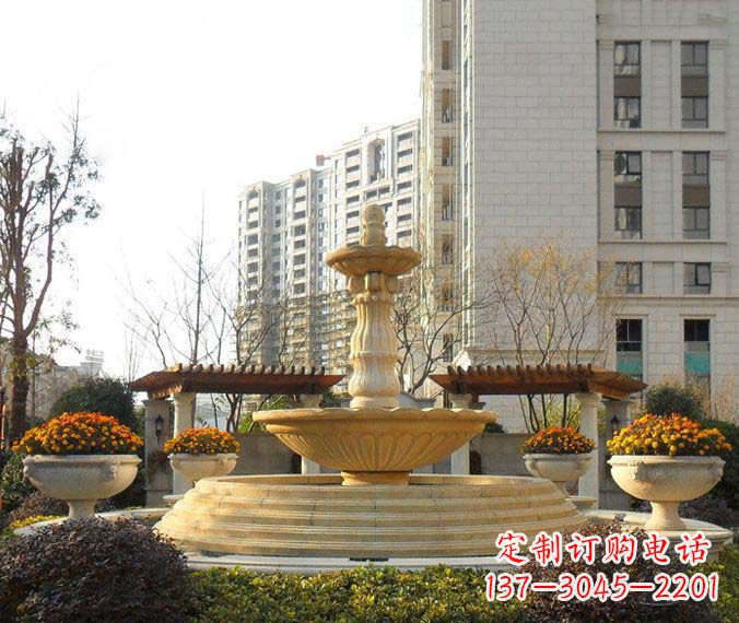 合肥户外多层喷泉石雕 (2)