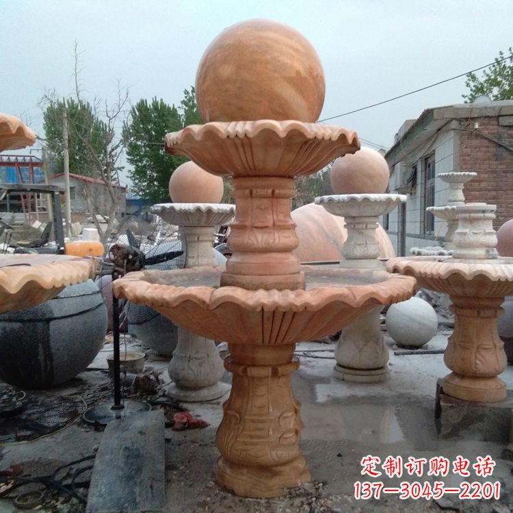 合肥中领雕塑,精致风水球雕塑让你的院落更加精致