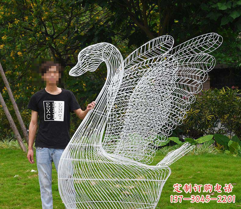 合肥艺术精灵——户外不锈钢天鹅雕塑