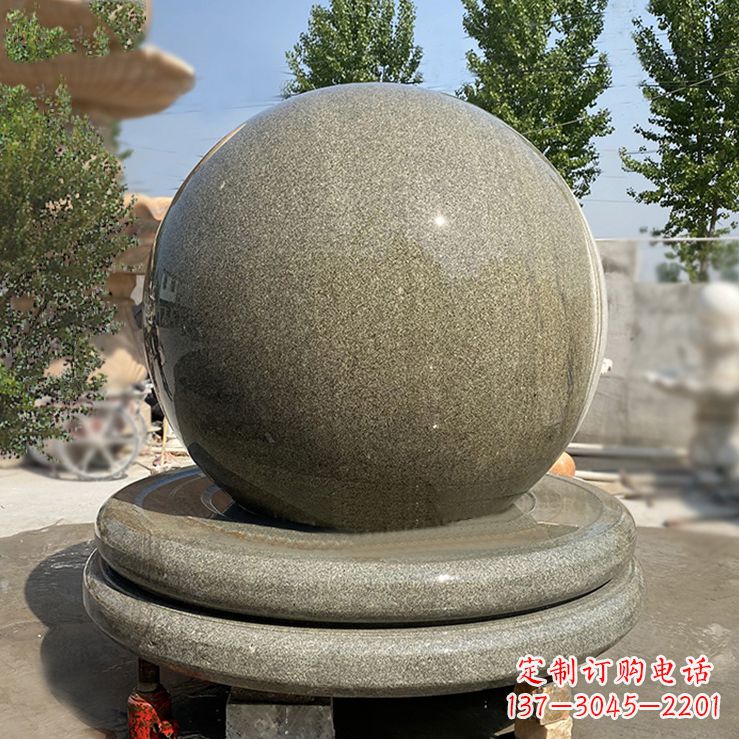 合肥中领雕塑的花岗岩风水球雕塑是一种独特而优…