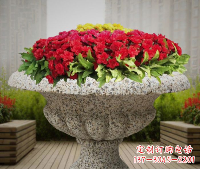 合肥花岗岩花盆小区石雕 (3)
