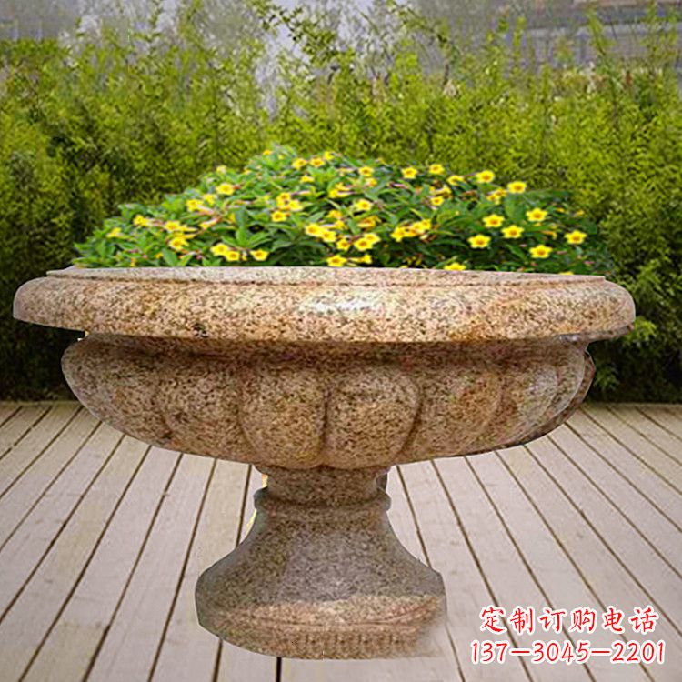 合肥花岗岩欧式园林花盆雕塑