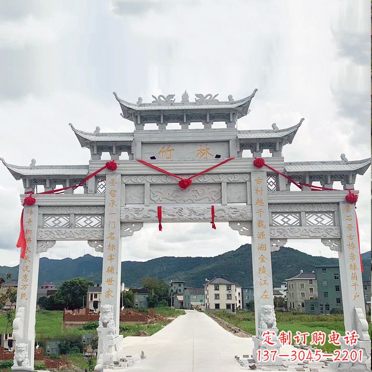 合肥花岗岩三门石牌坊