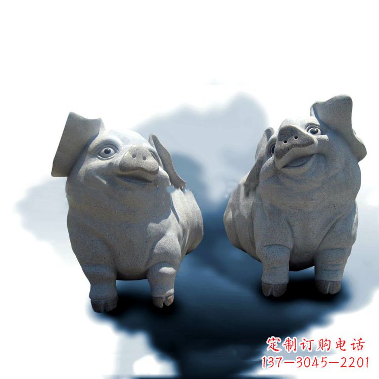 合肥花岗岩动物雕塑-可爱的福猪