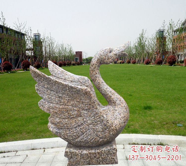 合肥中领雕塑推出的浪漫喷水天鹅雕塑,它是一件…