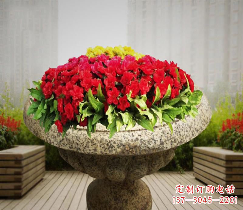 合肥花岗岩小区景观花盆雕塑