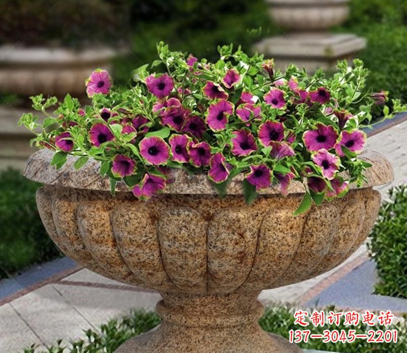 合肥花岗岩小区景观花盆雕塑 (2)
