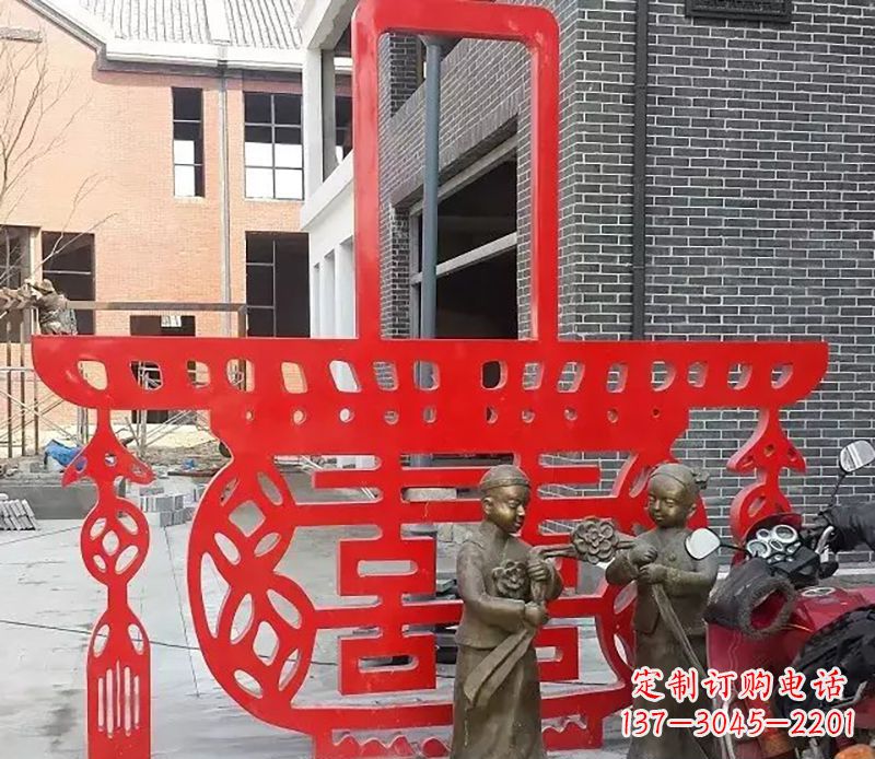 合肥历久弥新的不锈钢花篮雕塑