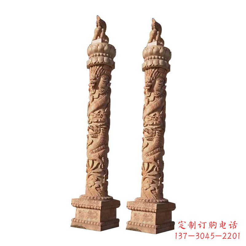 合肥华表盘龙柱石雕