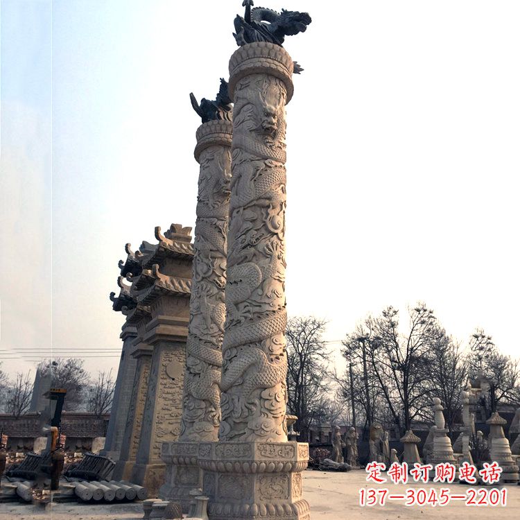 合肥精致精美的华表柱石雕