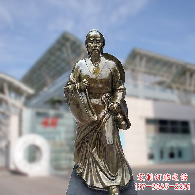 合肥华佗仿铜雕塑,雕刻技艺精湛