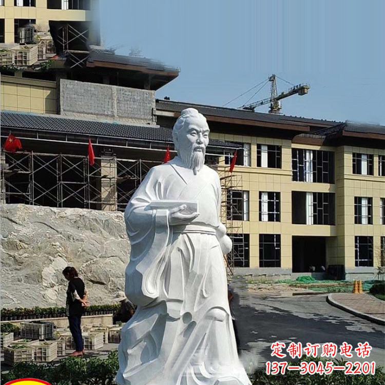 合肥高雅精美的华佗白玉石雕像